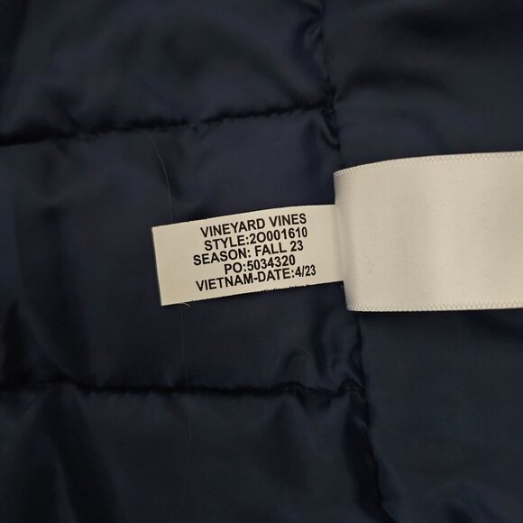 Vineyard Vines Women's Blue Green Tartan Plaid Puffer Vest Jacket Size Small - Picture 9 of 11